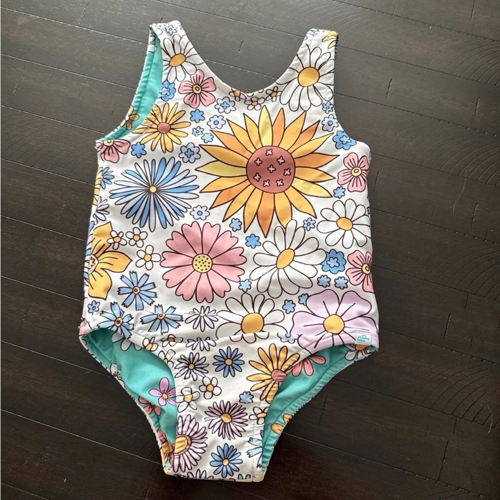 Posh Peanut Presley Jane Reversible 2T Swimsuit